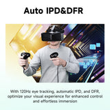 Pimax Crystal - Gafas de Realidad Virtual con Doble Motor para PC y Todo en Uno, Paneles Duales QLED+Mini-LED con Resolución de 5760x2880, Negros Más Puros y Cristalino, 256 GB