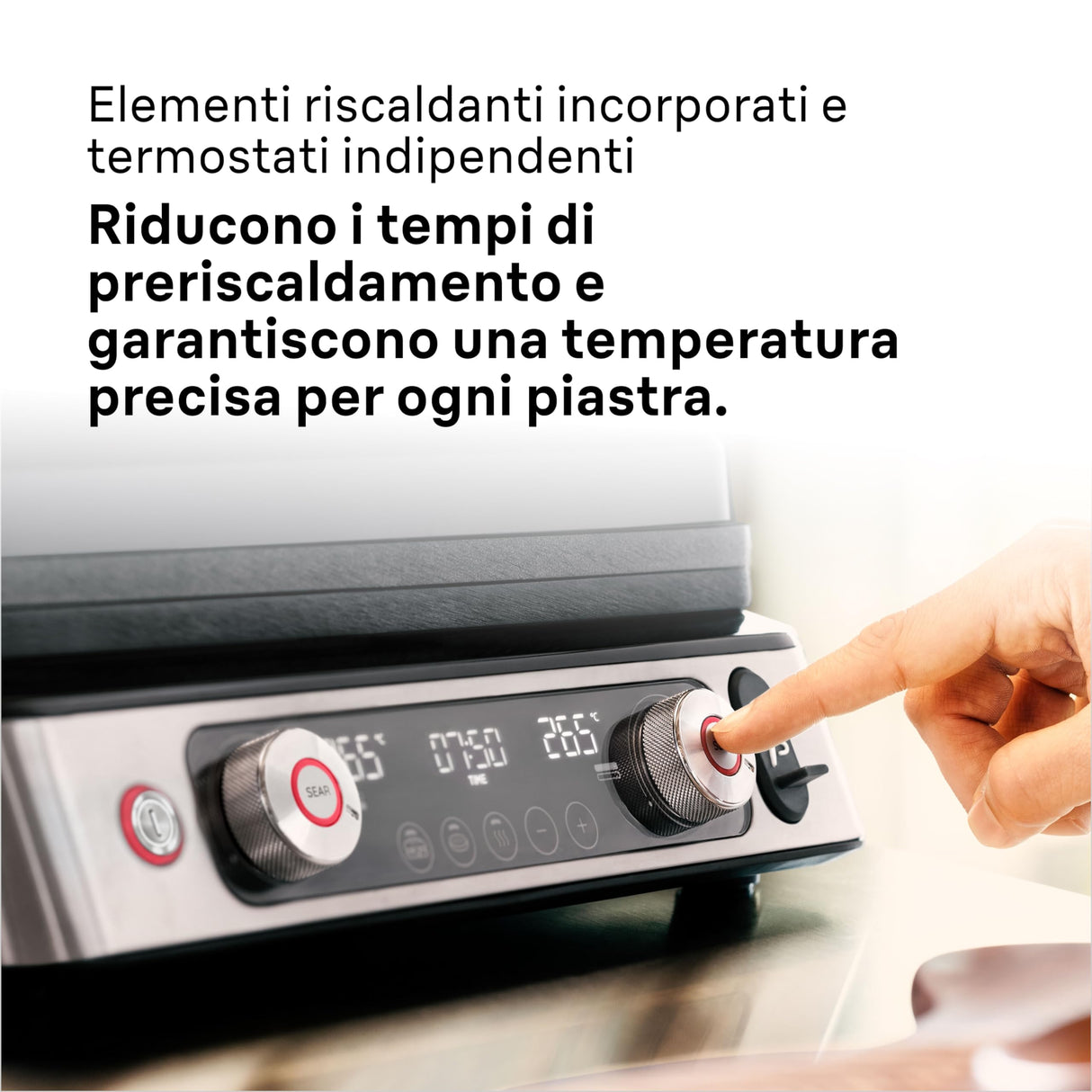 Braun MultiGrill 9 Pro CG 9160, Plancha Eléctrica con 2 Termostatos Independientes, 3 Posiciones de Cocinado, Placas Lavables en Lavavajillas, Sonda Térmica Integrada, 2200 W, Negro/Acero Inoxidable