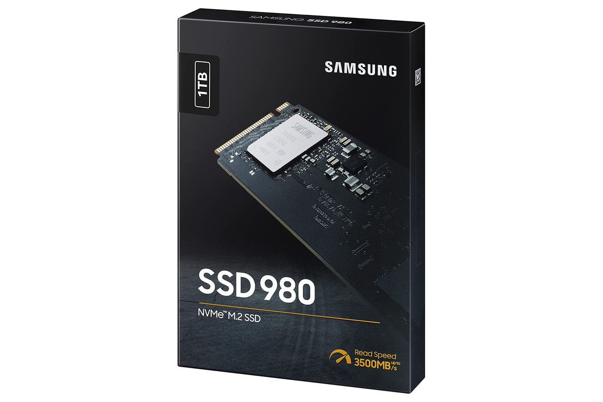 Samsung 980 1 TB PCIe 3.0 (up to 3.500 MB/s) NVMe M.2 Internal Solid State Drive (SSD) (MZ-V8V1T0BW)