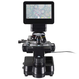 Bresser Biolux Touch - Microscopio LCD de 5 MP para Escuela y Hobby, con Mesa mecánica Cruzada, HDMI, USB y SD, Negro