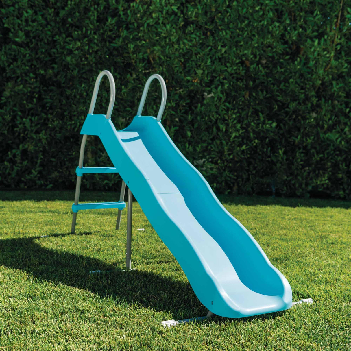 Intex Tobogán Infantil, Azul, 84x196x119 cm, 2 escalones, Pata estabilizadora, Estructura de Acero, Superficie Lisa de PVC, Toboganes para niños, Juegos Exterior, Juguete para 3-10 años (59005)