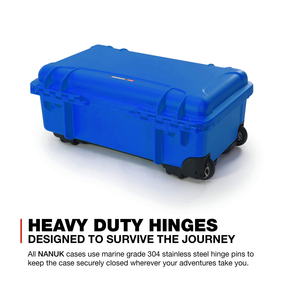 Nanuk 935 - Funda rígida Impermeable con Ruedas, Divisor Acolchado y Organizador de Tapa, Color Azul