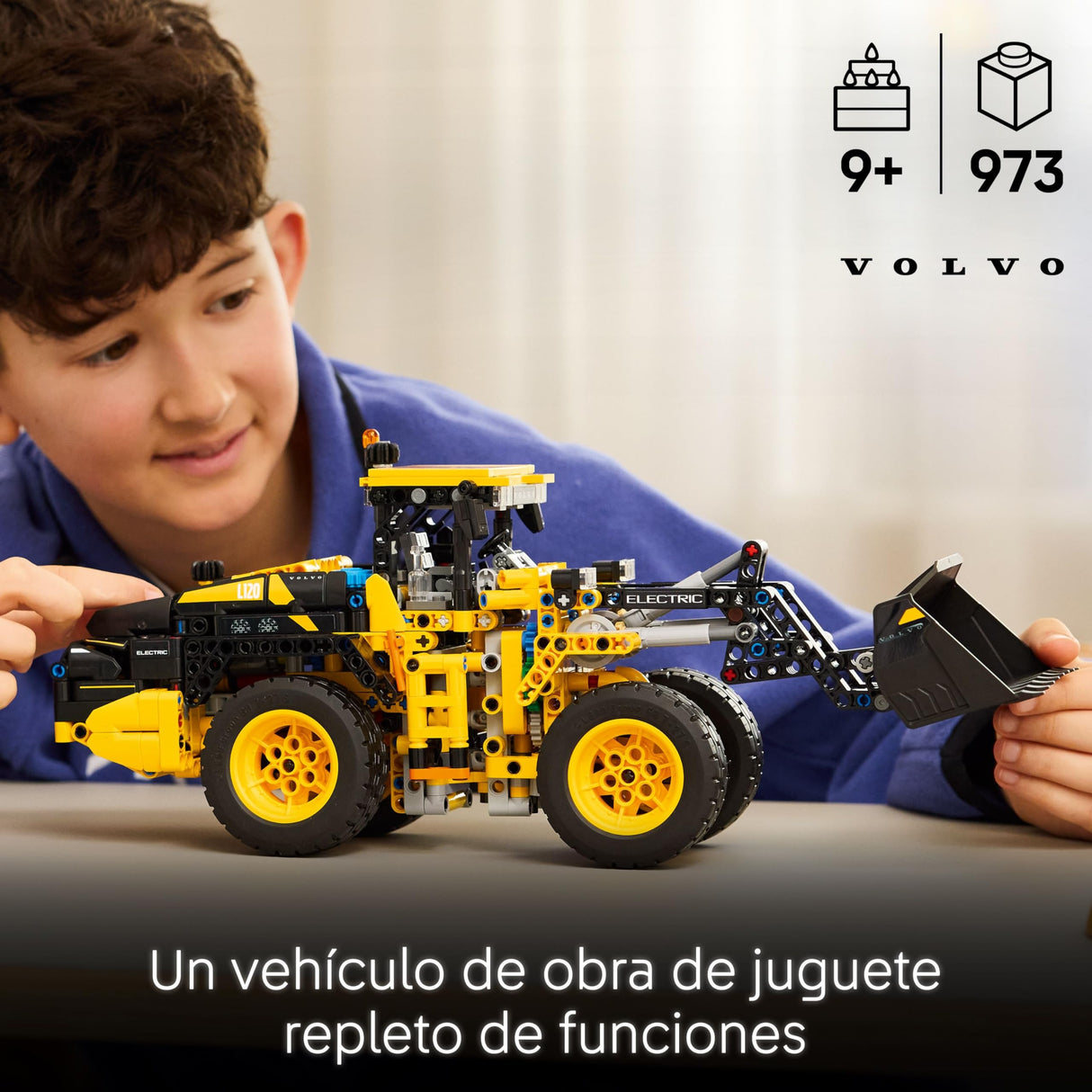 LEGO Technic Cargadora con Ruedas Volvo L120 Electric - Excavadora de Juguete - Maqueta de Vehículo de Obra con Dirección Articulada y Pala Móvil - Regalo de Cumpleaños para Niños de 9+ Años 42209