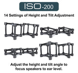 IsoAcoustics ISO-Stand Series Speaker Isolation Stands with Height & Tilt Adjustment: Iso-200 (7.8” x 10”) Pair