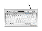 Bakker Elkhuizen S-Board 840 Design Teclado inglés USB Plata y Blanco, Plata y Blanco