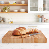Boos Block Bloque de Cortar Extra Gruesa - Madera Cortar Cocina – Madera de Testa - Tabla Madera Cocina Grande - 38 x 38 x 7,5 cm
