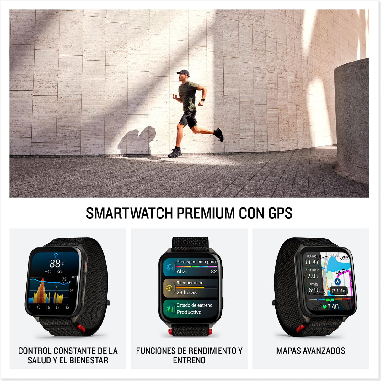 Garmin Venu X1, Smartwatch Premium con GPS, Pantalla AMOLED de 2'', Funciones de Salud y Bienestar 24/7, Altavoz y Micrófono Integrados, Mapas, Linterna LED, hasta 8 días de autonomía, Negro