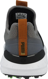 PUMA Encendido Disco articulado, Zapatos de Golf Hombre, Quiet Shade Team Gold Negro, 45 EU