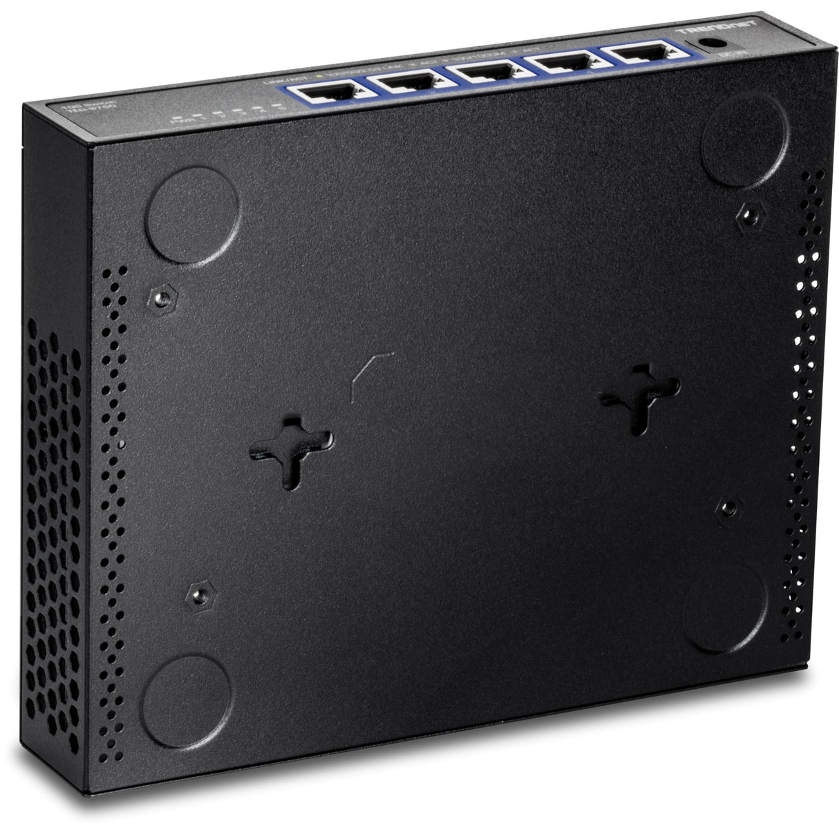 TRENDnet, TEG-S750, Conmutador de 5 Puertos 10G, 5 Puertos 10G RJ-45, Capacidad de conmutación de 100 Gbps, admite Conexiones 2.5G y 5G-Base-T, Negro