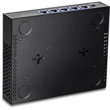 TRENDnet, TEG-S750, Conmutador de 5 Puertos 10G, 5 Puertos 10G RJ-45, Capacidad de conmutación de 100 Gbps, admite Conexiones 2.5G y 5G-Base-T, Negro
