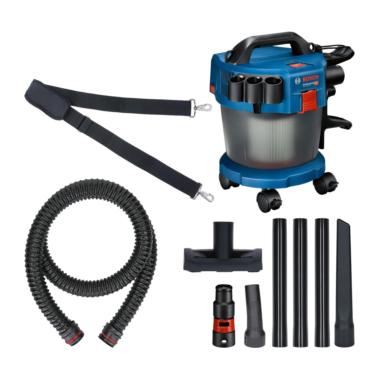 Bosch Professional 18V System GAS 18V-10 L - Aspirador a batería (depósito 10 l, 90 mbar, ruedas, sin batería)