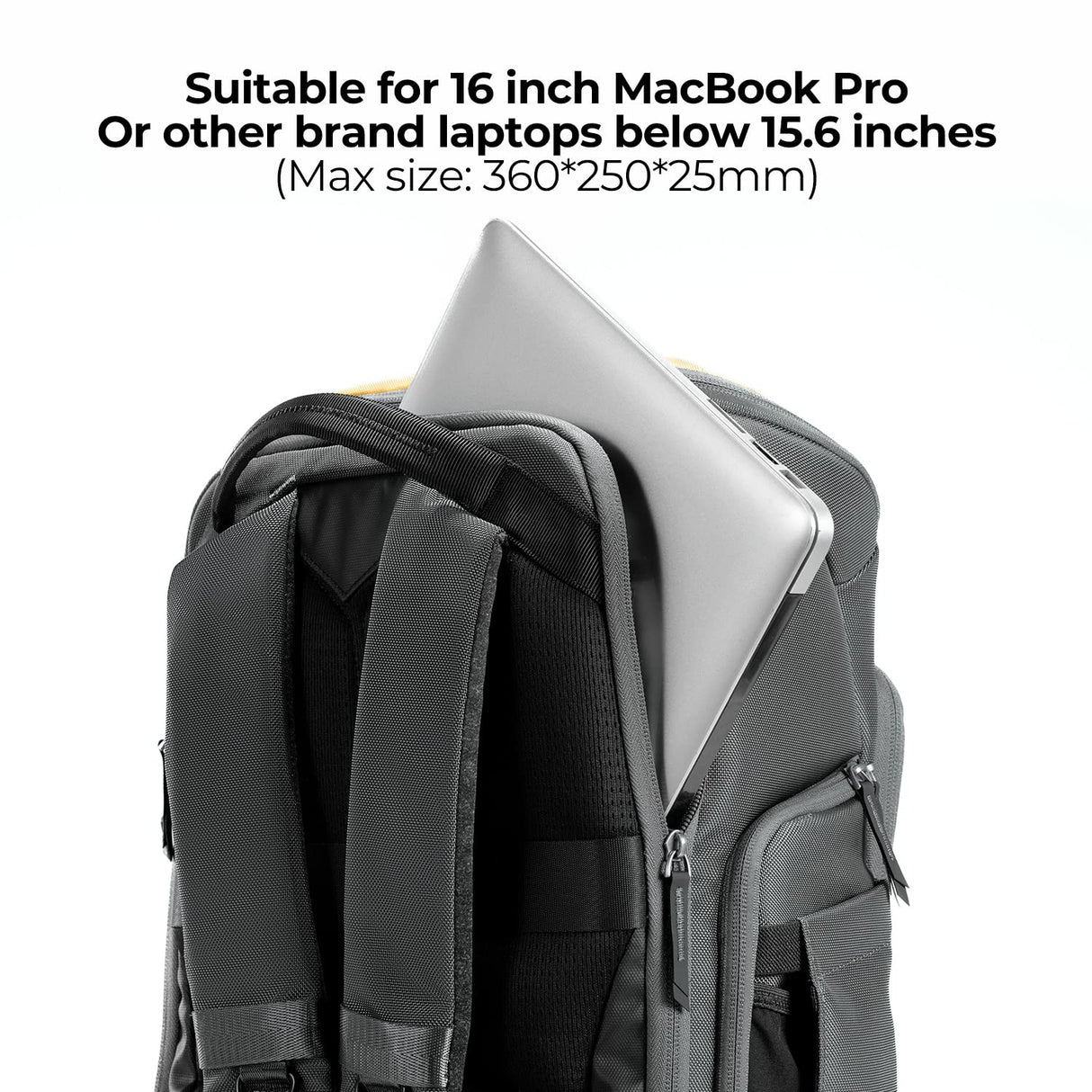 K&F Concept Mochila Cámara Profesional, Bolsa Fotógrafos Cámara Impermeable de Gran Capacidad para Camera Reflex Digital DSLR, Adecuado para viajes al aire libre senderismo fotografía Dorado