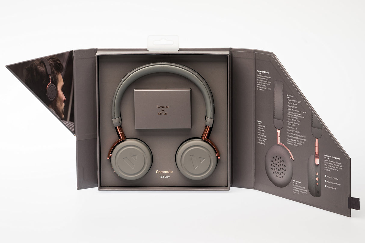 Vano STHLM Commute auriculares inalámbricos – Barra gris