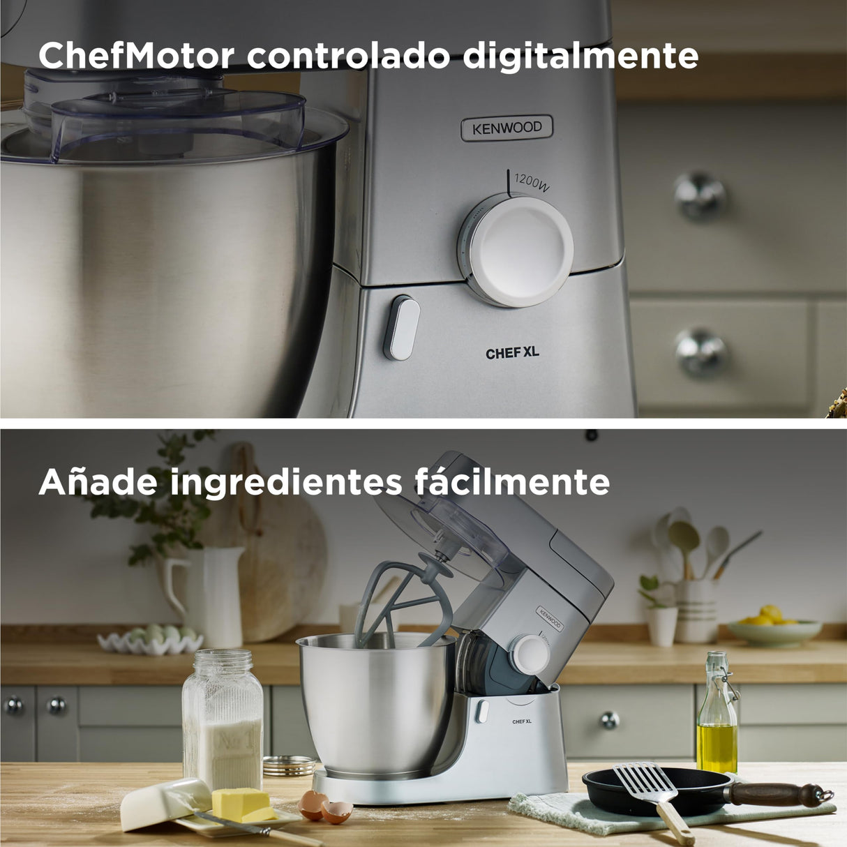 Kenwood KVL4100S Amasadora Planetaria, 50 W, 6.7 Litros, Plata
