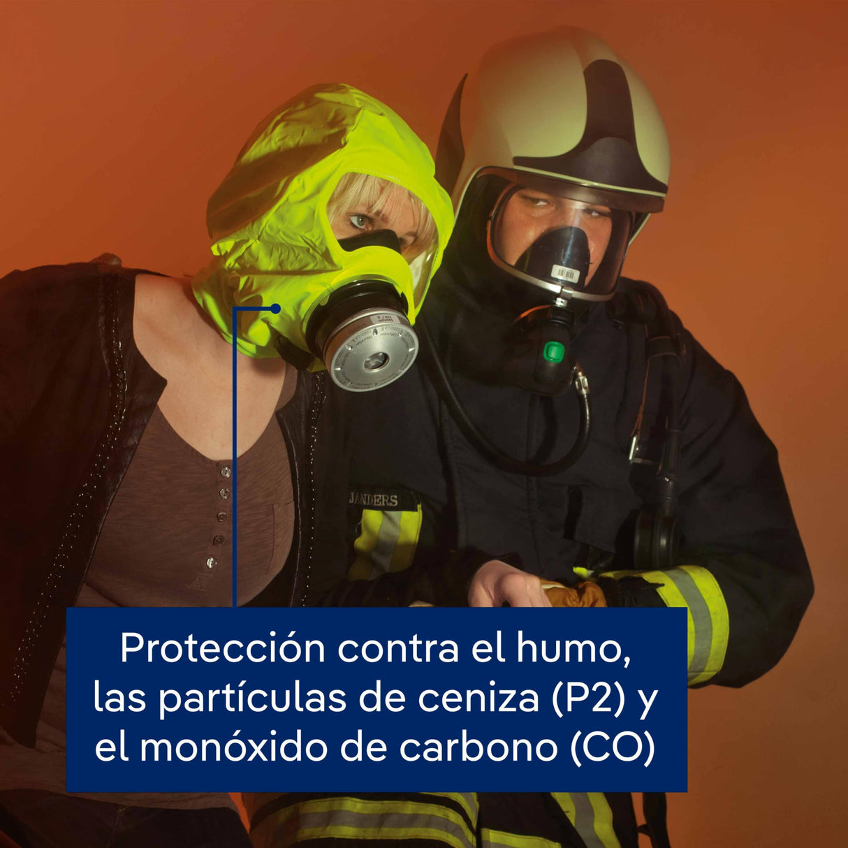 Dräger PARAT 5520 | Máscara respiratoria de Escape con Filtro CO P2 | Protección ergonómica contra Gases de Incendios, vapores y combustión | Estuche portátil