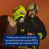 Dräger PARAT 5520 | Máscara respiratoria de Escape con Filtro CO P2 | Protección ergonómica contra Gases de Incendios, vapores y combustión | Estuche portátil