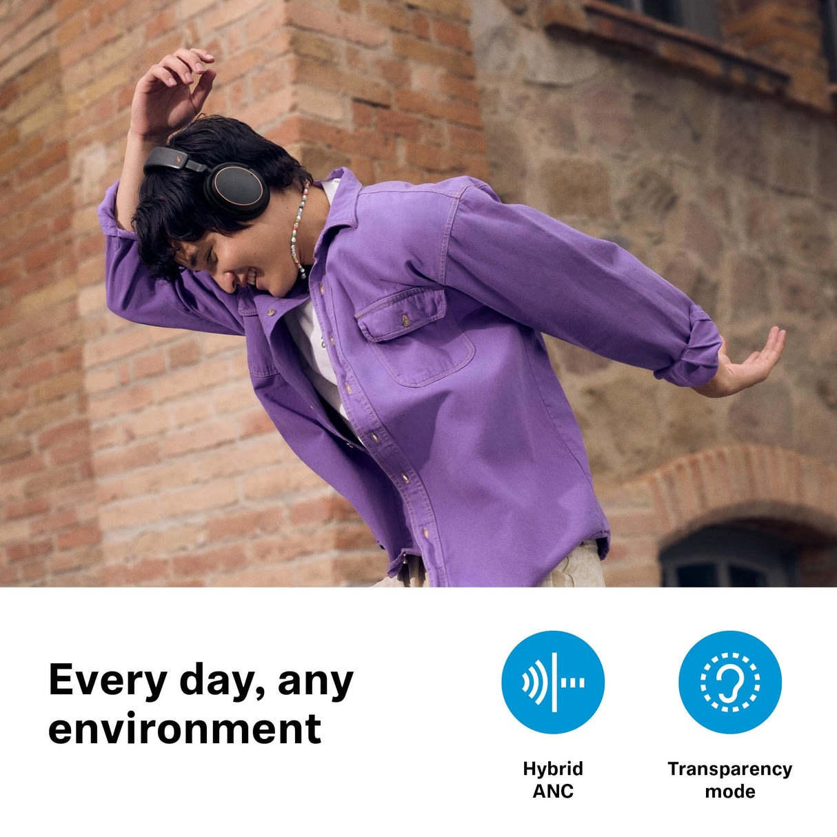 Sennheiser ACCENTUM Edición Especial - ACCENTUM Auriculares Bluetooth BTD 600 - Duración de la batería de 50 Horas, tecnología híbrida ANC, dongle con Adaptador USB-A/USB-C - Negro/Cobre
