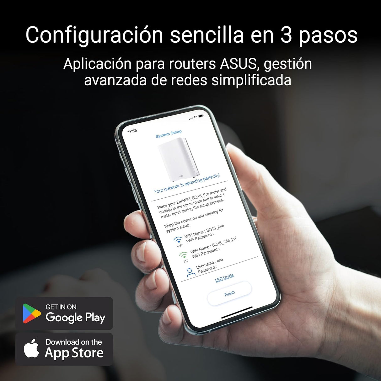 ASUS ZenWiFi BQ16 White 1-Pack - Sistema WiFi 7 Cuatribanda BE25000 (802.11be) en Malla, Ancho de Banda de 320 MHz y 4096-QAM, Dos Puertos 10G, WAN de Reserva, Seguridad de Red y Compatible con AiMesh
