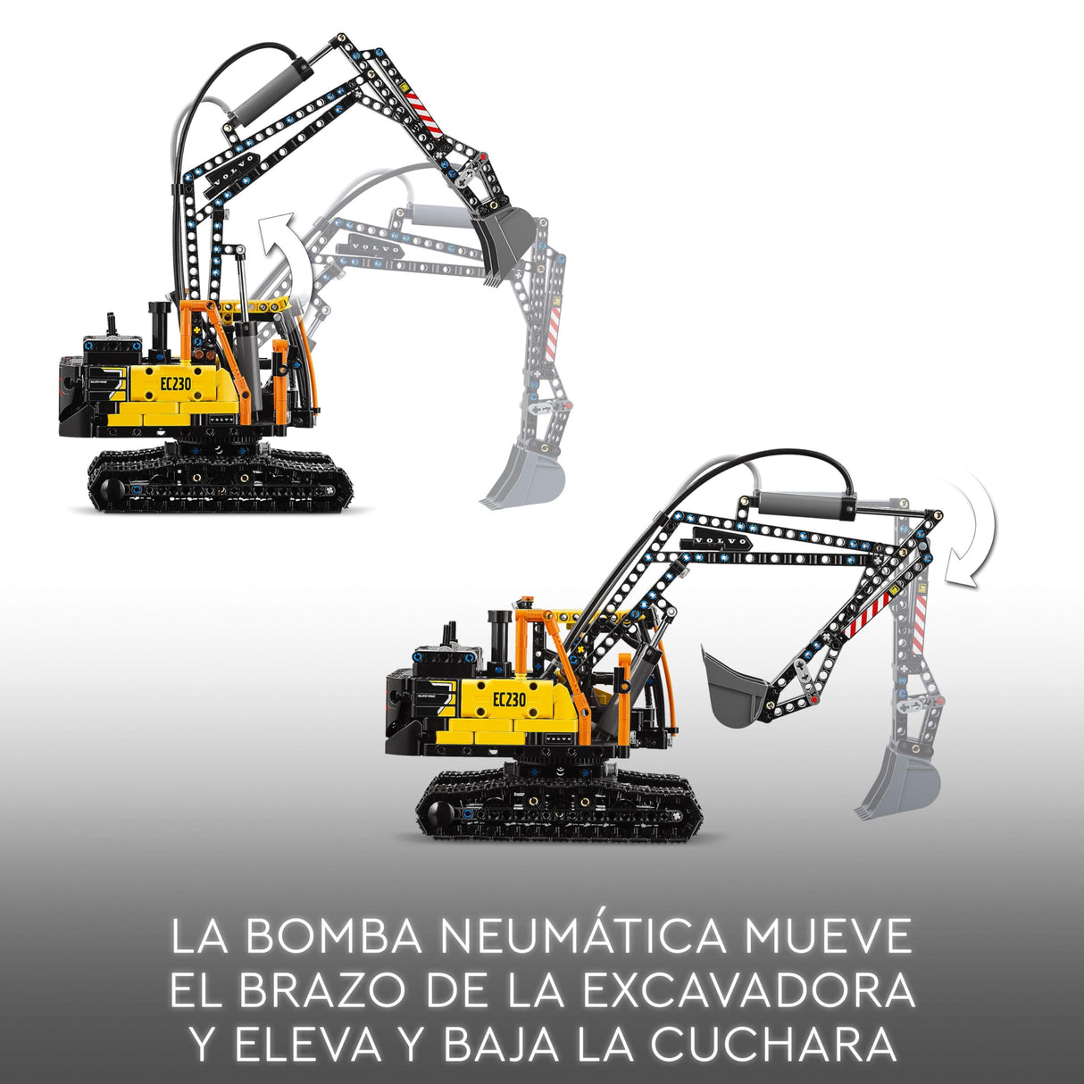 LEGO Technic Camión FMX y Excavadora Eléctrica EC230 Volvo Vehículos de Juguete, Regalo para Niños y Niñas de 10 Años o Más Aficionados al Motor y Las Obras, Decoración de la Estantería 42175