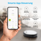 MEDION Robot Aspirador con función de fregado y Control Mediante una App (WiFi, Alexa, navegación Inteligente, estación de Carga, aspiración y fregado al Mismo Tiempo