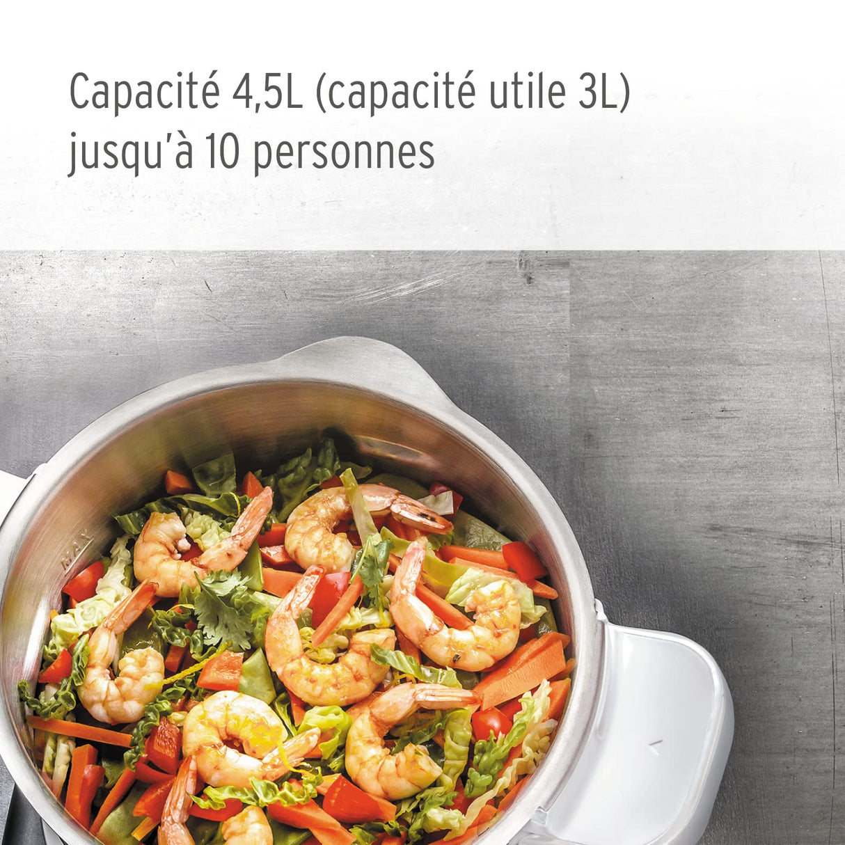 Moulinex I-Companion Touch XL HF9345 Robot de cocina de 3.5 L, acero inoxidable, 14 programas automáticos, wifi, pantalla táctil, 6 accesorios incluidos, apto lavavajillas, app libro recetas