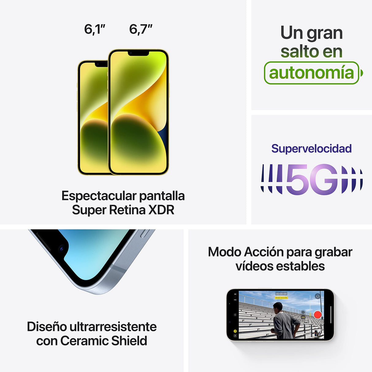 Apple iPhone 14 (128 GB) - Amarillo