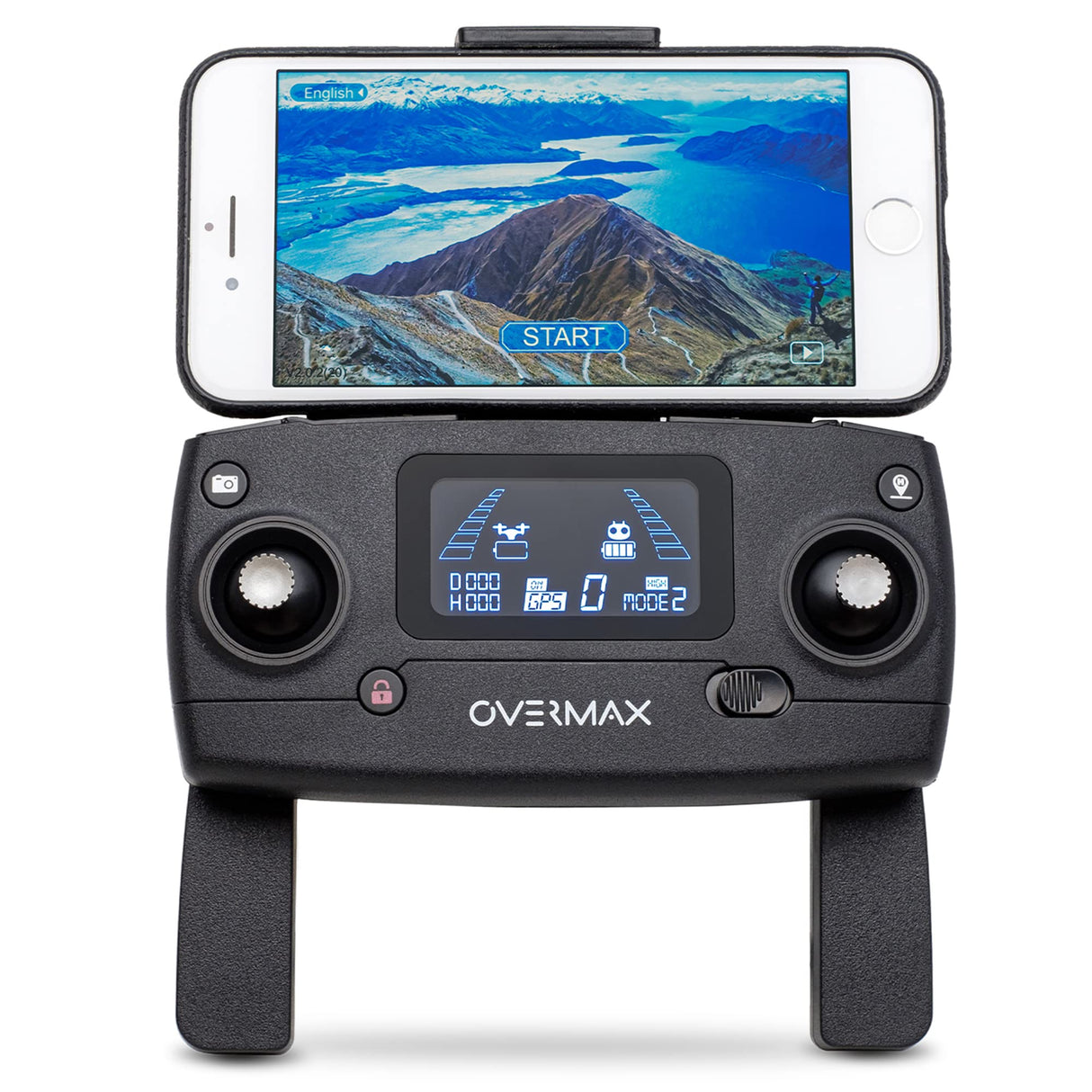 OVERMAX X-BEE Drone teledirigido con cámara 4K FPV Live con WiFi 5 GHz, Alcance 600 metros, Velocidad hasta 40km/h, GPS Clase C0, Batería 1820mAh, Luces LED, Zoom avanzado, 4 hélices de repuesto