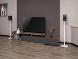 My Wall HS 23 WL Pedestal para Altavoz Extensible, Soporte de Suelo, Regulable en Altura Blanca 2 Piezas.