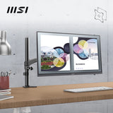 MSI Pro MP273 - Monitor Profesional 27" Panel IPS 1920x1080 (FHD), 75Hz, Antiglare, Soporte VESA, Ranuras para Accesorios, Negro