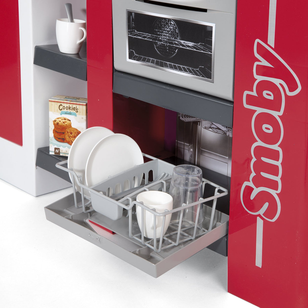 SMOBY- Kitchen Studio XXL Bubble con 38 accesorios, simula el efecto del agua hirviendo, refrigerador, horno, lavavajillas, dispensador de hielo, cafetera, 7600311025