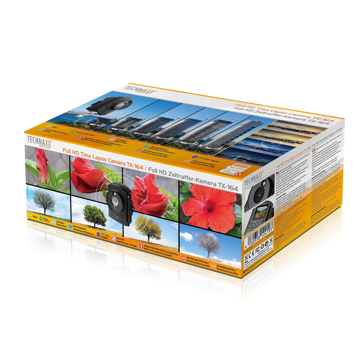 Technaxx Cámara para grabación en cámara Lenta con micrófono Incorporado Altavoz y Capacidad de grabación en Modo FullHD alimentación de la batería Varios Modos de Funcionamiento ТХ-164
