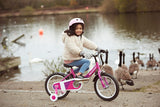 Wildtrak - Bicicleta 16 pulgadas para niñas de 3 a 7 años con ruedines con ruedines - Rosa