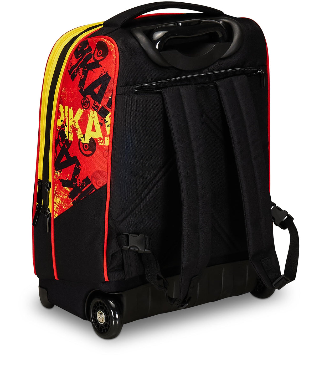 Seven Trolley escolar grande, rojo y amarillo, Pokemon Pikachu, Legendary Avengers, doble compartimento, bolsillo porta botella y sistema cruzado, mochila escolar de viaje, niño niño niño, multicolor,