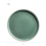 MÄSER Serie Elina Uno - Juego de vajilla de café con efecto irregular para 4 personas, platos llanos y platos de sopa, servicio de café de 12 piezas, gres, playa