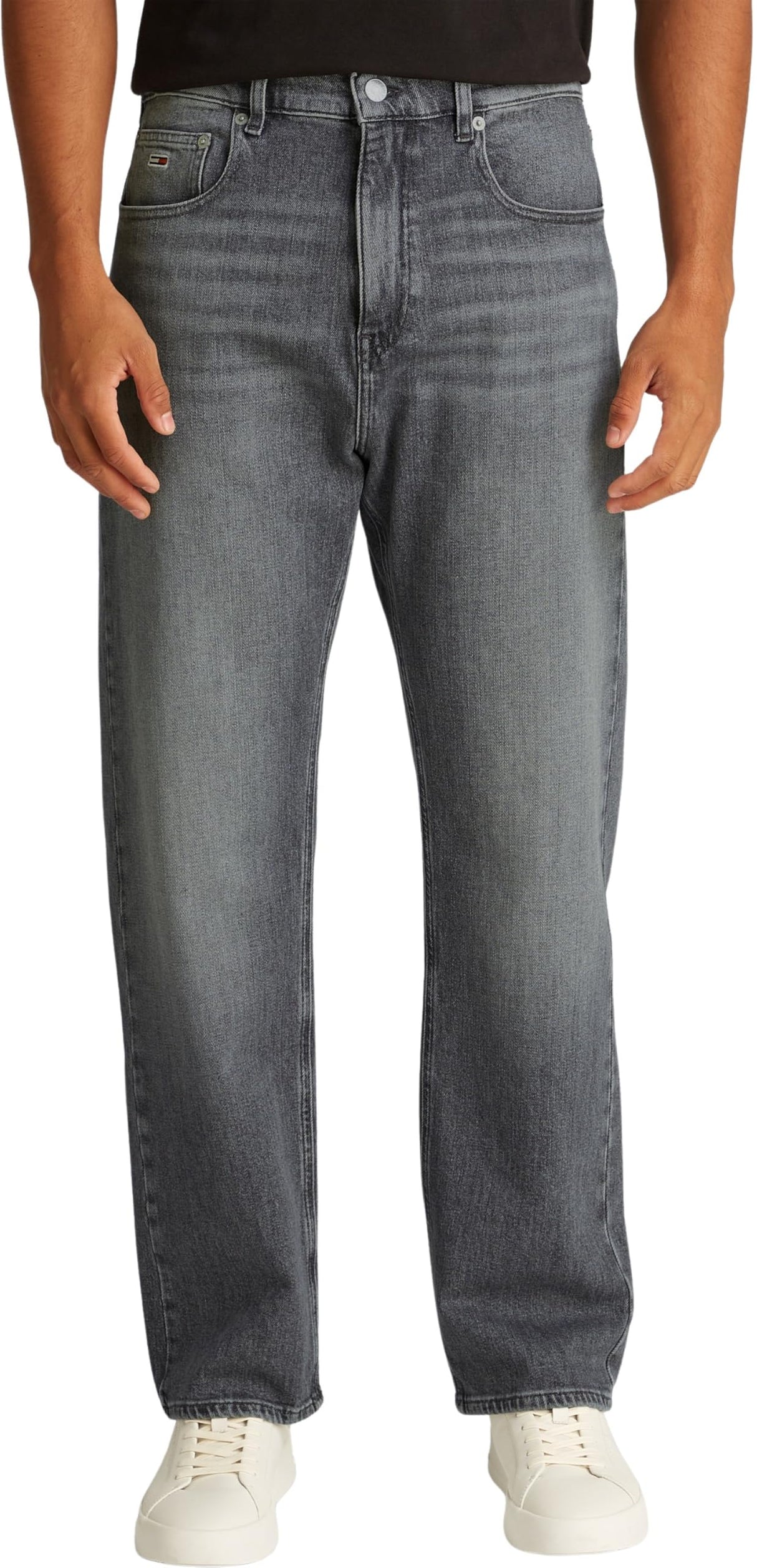 Tommy Jeans Vaqueros Hombre Otis Regular Straight Leg, Negro (Denim Black), 30W/36L