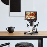 Bresser Microscopio Digital de 2L con luz Regulable, WiFi, Pantalla LCD a Color de 7 Pulgadas de Alta definición, función de grabación de vídeo y Fotos 1080P