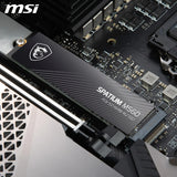 MSI Spatium M560 SSD 2TB PCIe 5.0 NVMe M.2 Unidad de Estado sólido Interna, 10.300MB/s de Lectura y 8.700MB/s de Escritura, 3D NAND, Seguridad de Datos integrada, Center