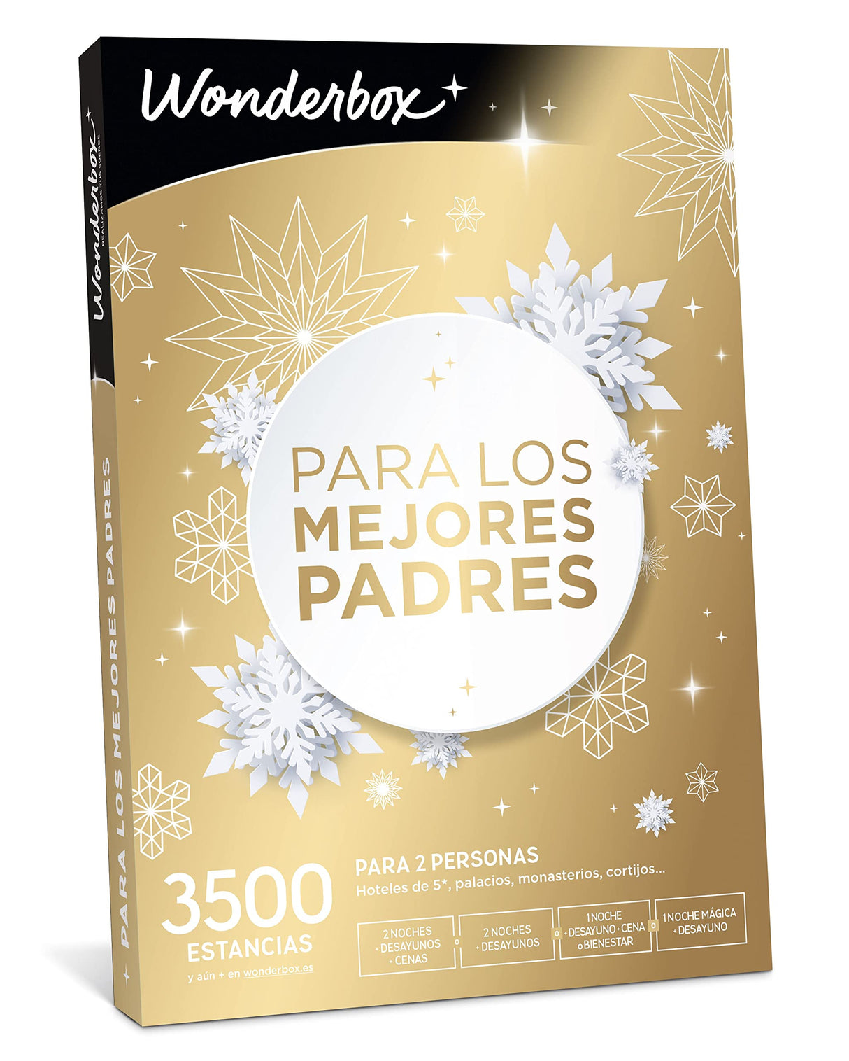 WONDERBOX - Caja Regalo - para los Mejores Padres - 1 o 2 Noches con Desayuno y Cena o Actividad de Bienestar para 2 Personas - 3500 estancias en España y Europa - Ideas Regalo
