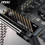 MSI SPATIUM M470 Pro SSD 2TB - PCIe 4.0 NVMe M.2 Unidad de Estado sólido Interna, 6000MB/s de Lectura y 5000MB/s de Escritura, 3D NAND, Seguridad de Datos integrada, Center - 5 años de garantía