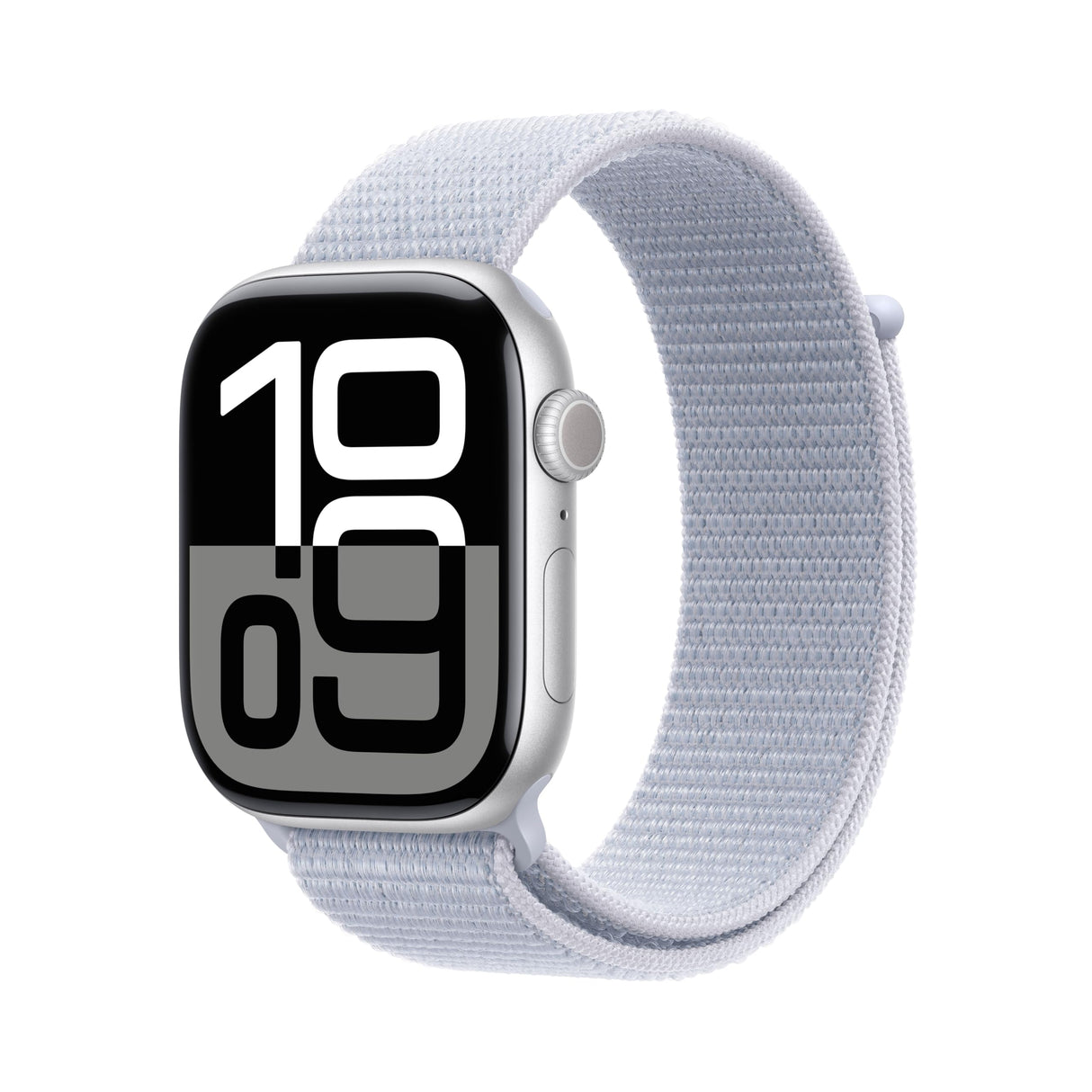Apple Watch Series 10 GPS + Cellular Smartwatch con Caja de Aluminio Plata de 46 mm y Correa Loop Deportiva Azul Nube - Talla única. Monitor de entreno, App ECG y Neutro en Carbono
