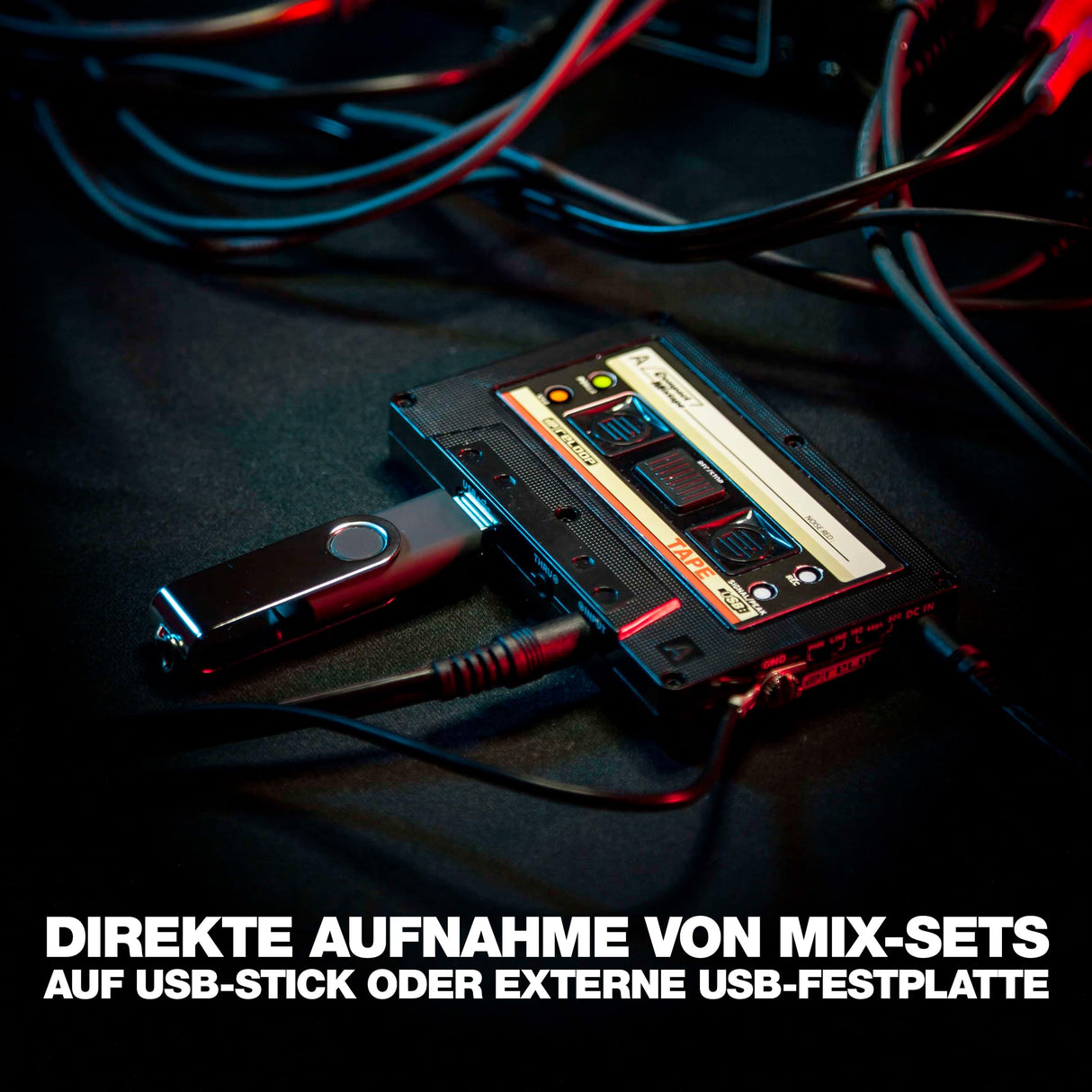 Reloop Tape - Grabadora de mezclas USB con aspecto de cinta retro