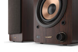 Sharp CP-SS30(BR) Pareja Altavoces estantería Activos 2vías, 60W RMS (2x30W) Carcasa Madera, Bluetooth v5.0, USB, óptica, Auxiliar, RCA, Ajuste Graves y Agudos, Rejilla extraíble, Mando a Distancia.