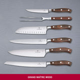 Victorinox Grand Maître bloque de cuchillos, inserto ranurado, 6 piezas, incl. 6 cuchillos de chef, almacenamiento de cuchillos, de madera