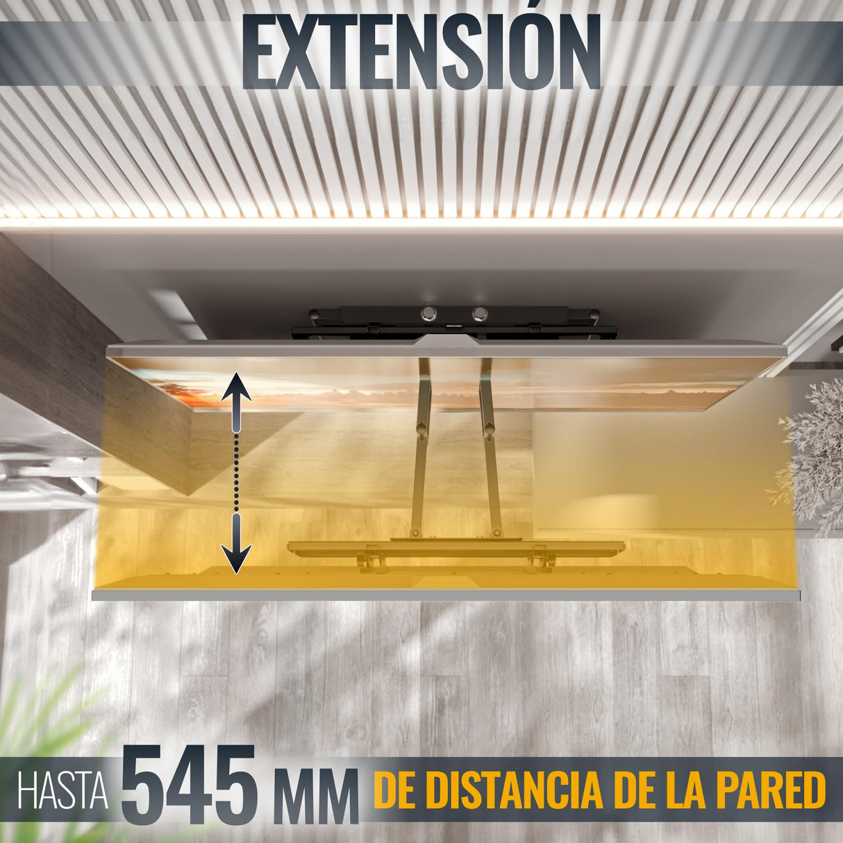 RICOO Soporte TV Pared 40-75" Pulgadas (102-191cm) R06-F Brazo articulado Giratorio Inclinable Colgador televisión Universal VESA 300x200-600x400