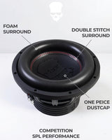 VIBE BD12SPL Subwoofer de 12 Pulgadas (Dual 4 ohmios) 1500 W RMS SPL