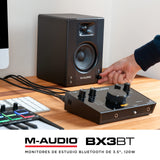 M-AUDIO BX3 BT Par 3.5" 120W Monitores de Estudio, Altavoces Autoamplificados Bluetooth para PC, para producción Musical, Juegos, Streaming, Podcast, DJ