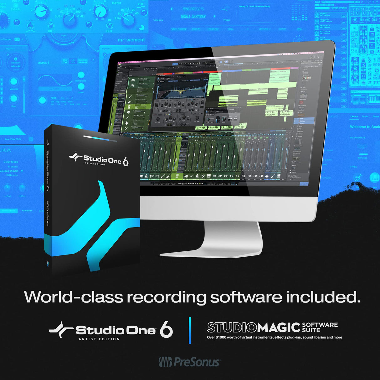 PreSonus FaderPort, Controlador de Mezcla DAW para Producción Musical con Studio One Artist, Ableton Live Lite, Paquete de Software de Grabación, Difusión y Podcasting