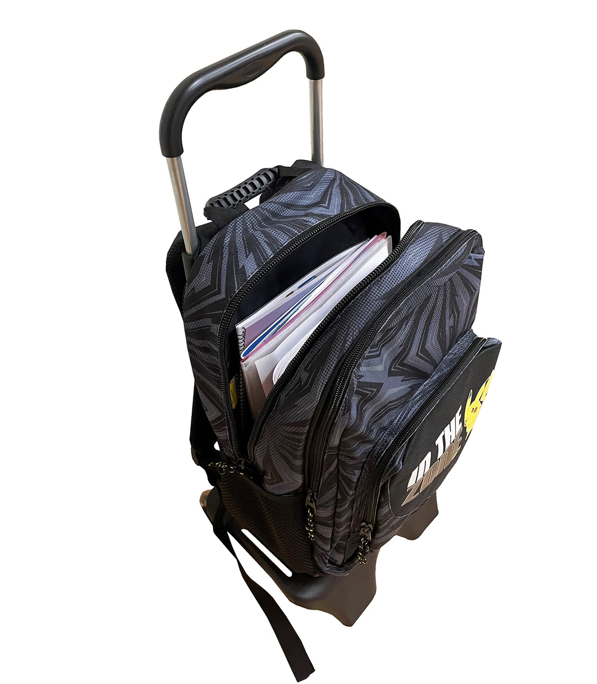 CYPBRANDS, MC-301-PK, Mochila extraíble con ruedas, Grey, Pokémon