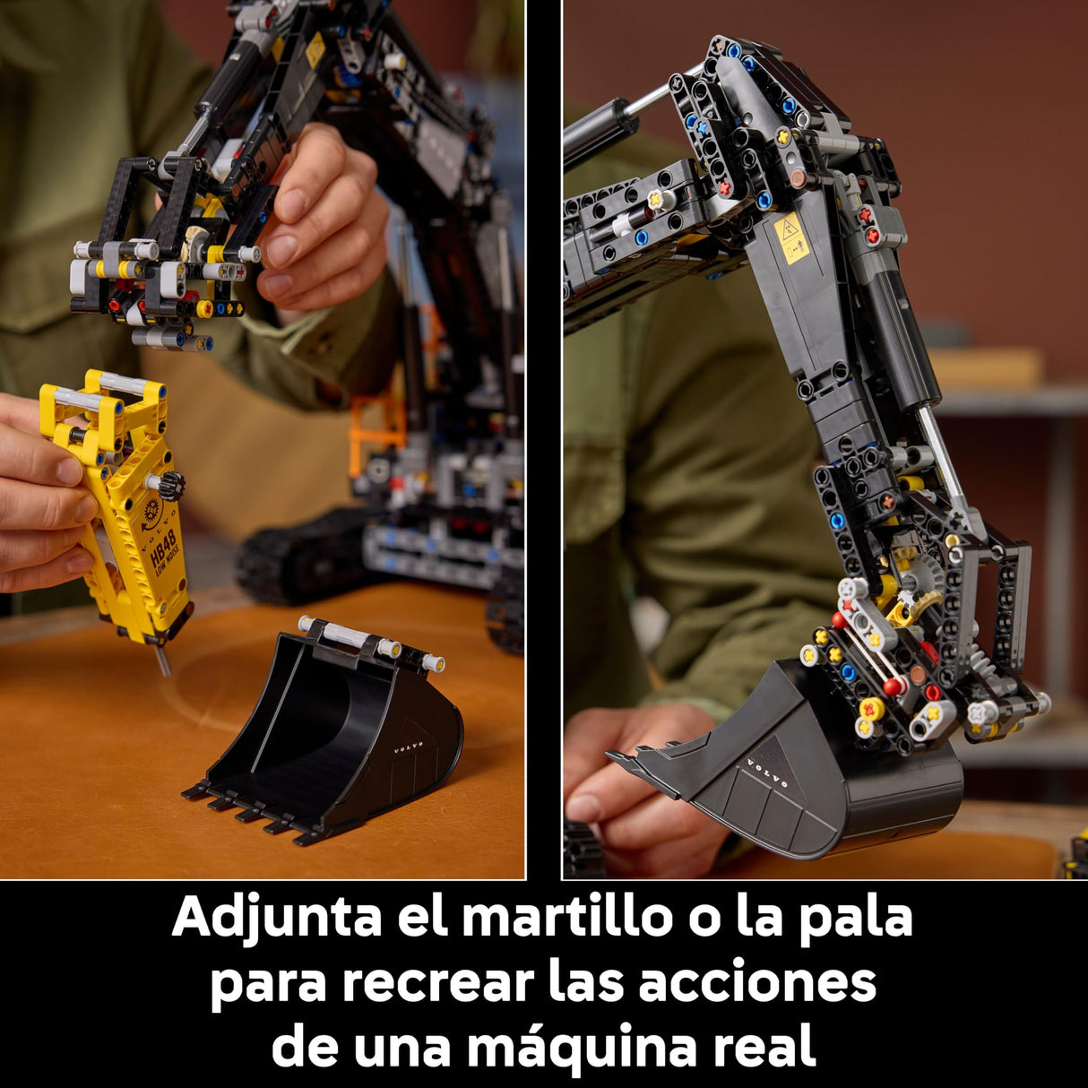 LEGO Technic Excavadora Volvo EC500 Hybrid - Kit de Maquetas para Adultos de Vehículo de Obra Motorizado con Brazo Móvil, Orugas, Martillo y Pala - Idea de Regalo para Hombres 42215
