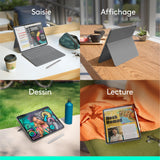 Logitech Combo Touch iPad Air 13 Pulgadas (M2)(2024) Funda con Teclado - Teclado retroiluminado Desmontable con Soporte, Escritura cómoda, Modo Multiuso - AZERTY